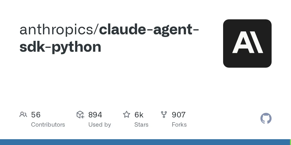 GitHub social card for the anthropics claude-agent-sdk-python repository