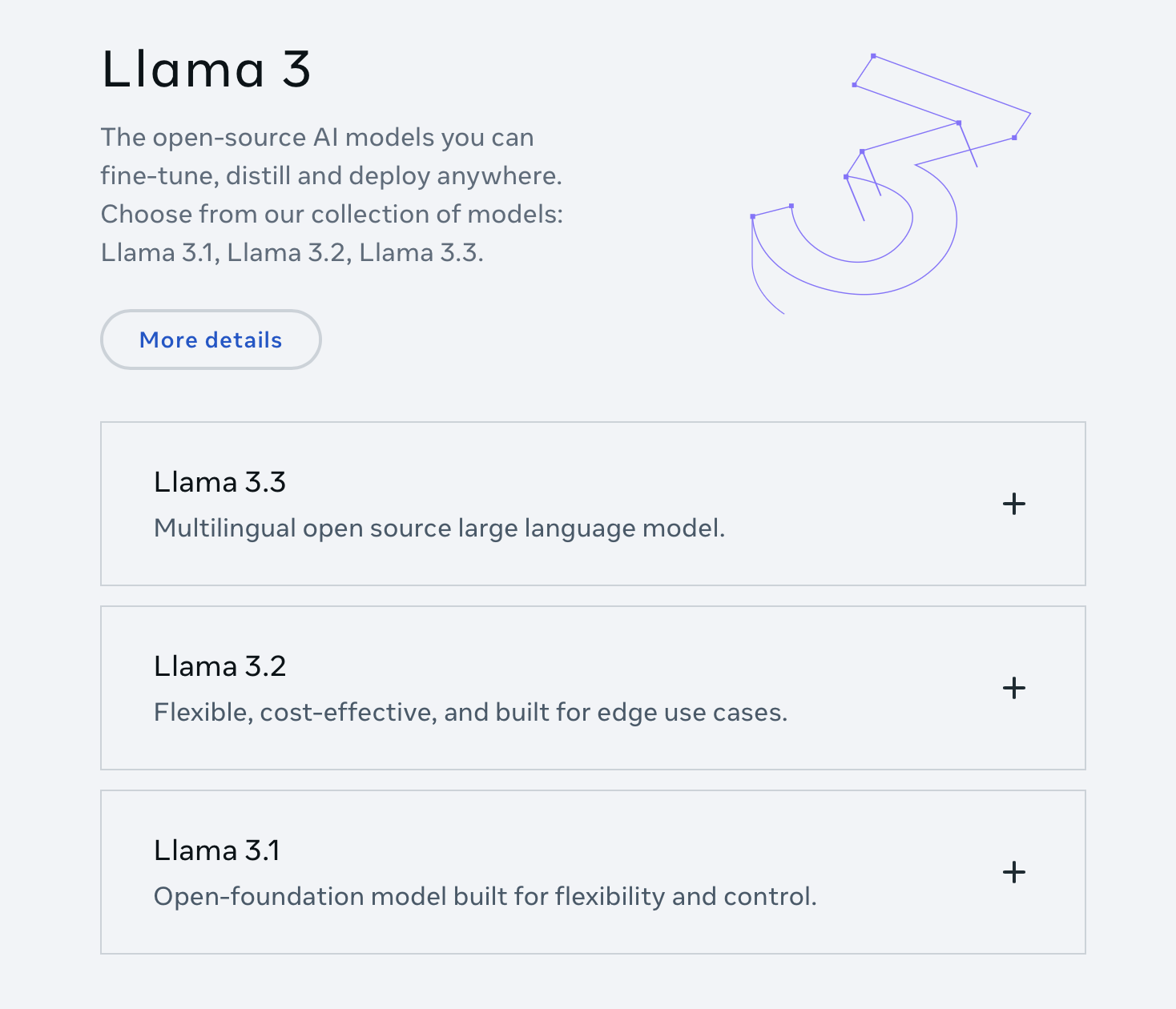 Meta's Llama open-source models, available to download and run locally