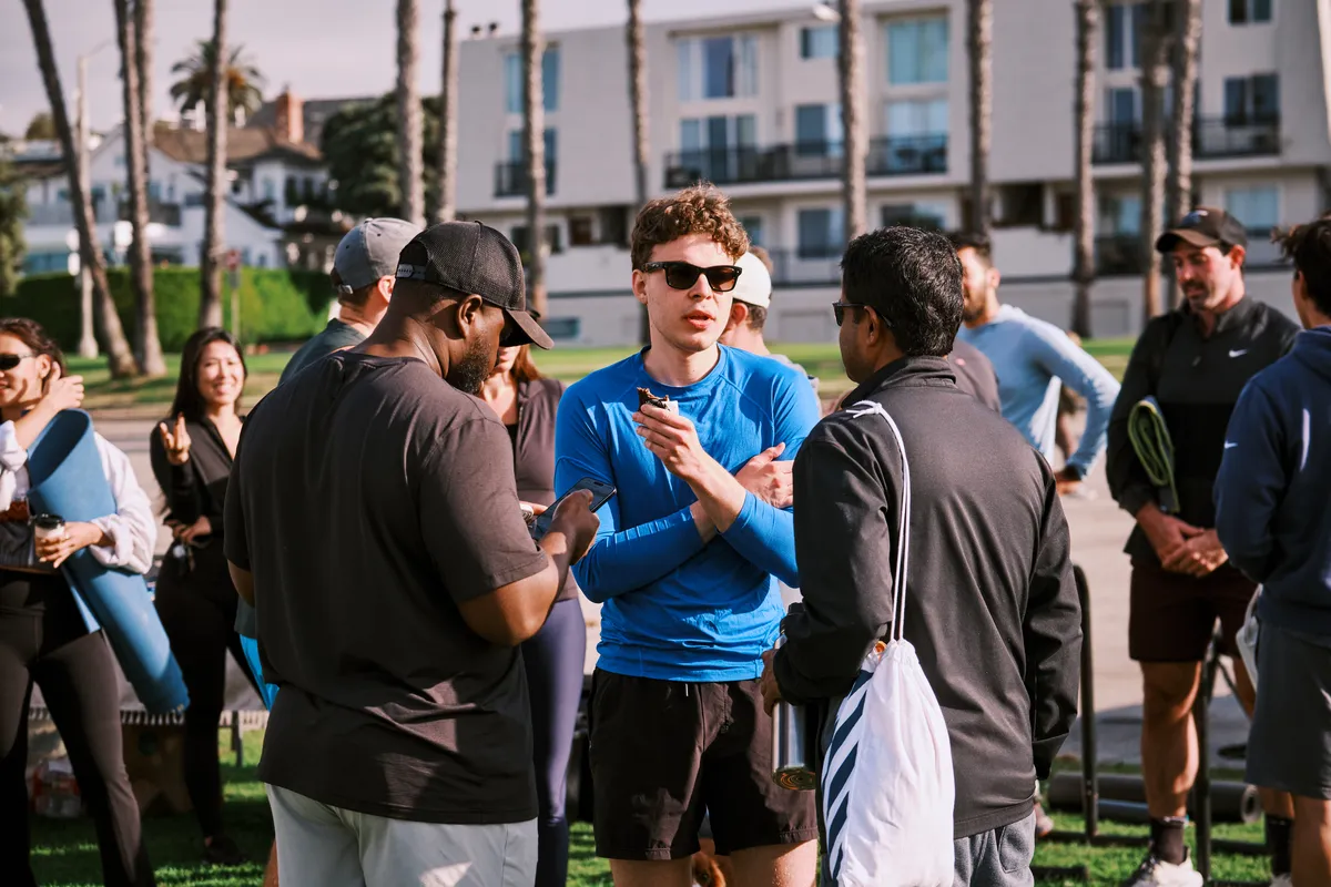 Michael Pavlovskyi networking at a professional event