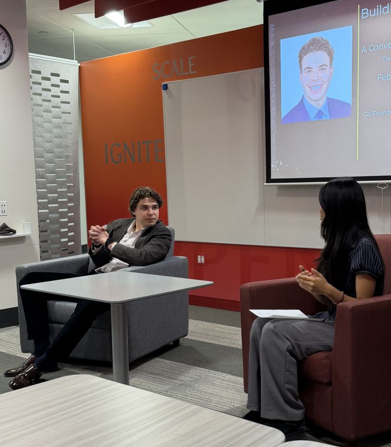 Michael Pavlovskyi speaking at Lake Forest College