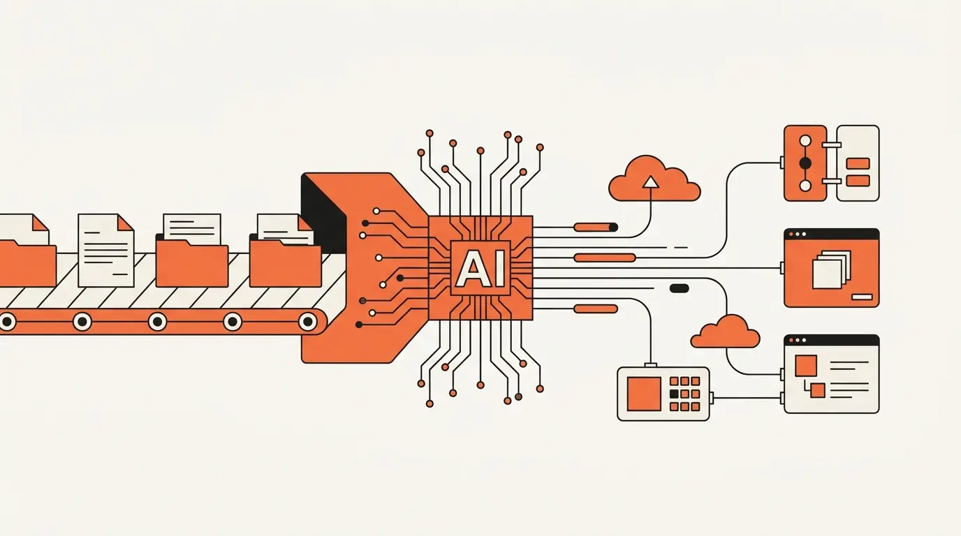 AI workflow automation illustration