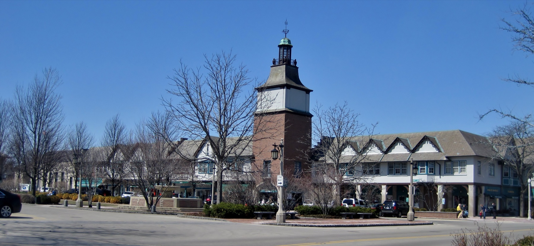 Market Square in Lake Forest, Illinois — historic commercial heart of the town. Bace Agency provides AI strategy consulting to family offices, RIAs, and estate-planning practices throughout Lake Forest.