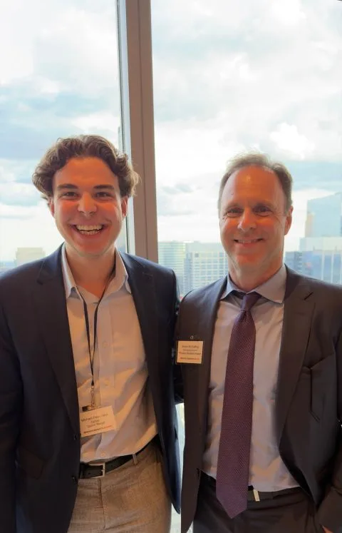 Michael Pavlovskyi with Kevin McCaffrey, founder of the Private Markets Insider Summit, at the June 2026 summit in Chicago